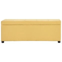 VidaXL Bank Mit Staufach 116 Cm Gelb Polyester -VidaXL shop 043bfb76 ef6f 4dd2 950e db1529affda2