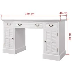 VidaXL Schreibtisch Sekretär Weiß 140 X 48 X 80 Cm -VidaXL shop 09e3e7d5 09fe 48c3 a984 208250bd758c