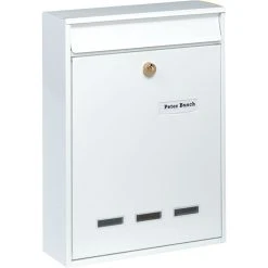 VidaXL Sockel-Briefkasten Aluminium Vintage-Stil Rostfrei Weiß -VidaXL shop 1228dcc2 577c 43f7 889e 1e3742110ab4