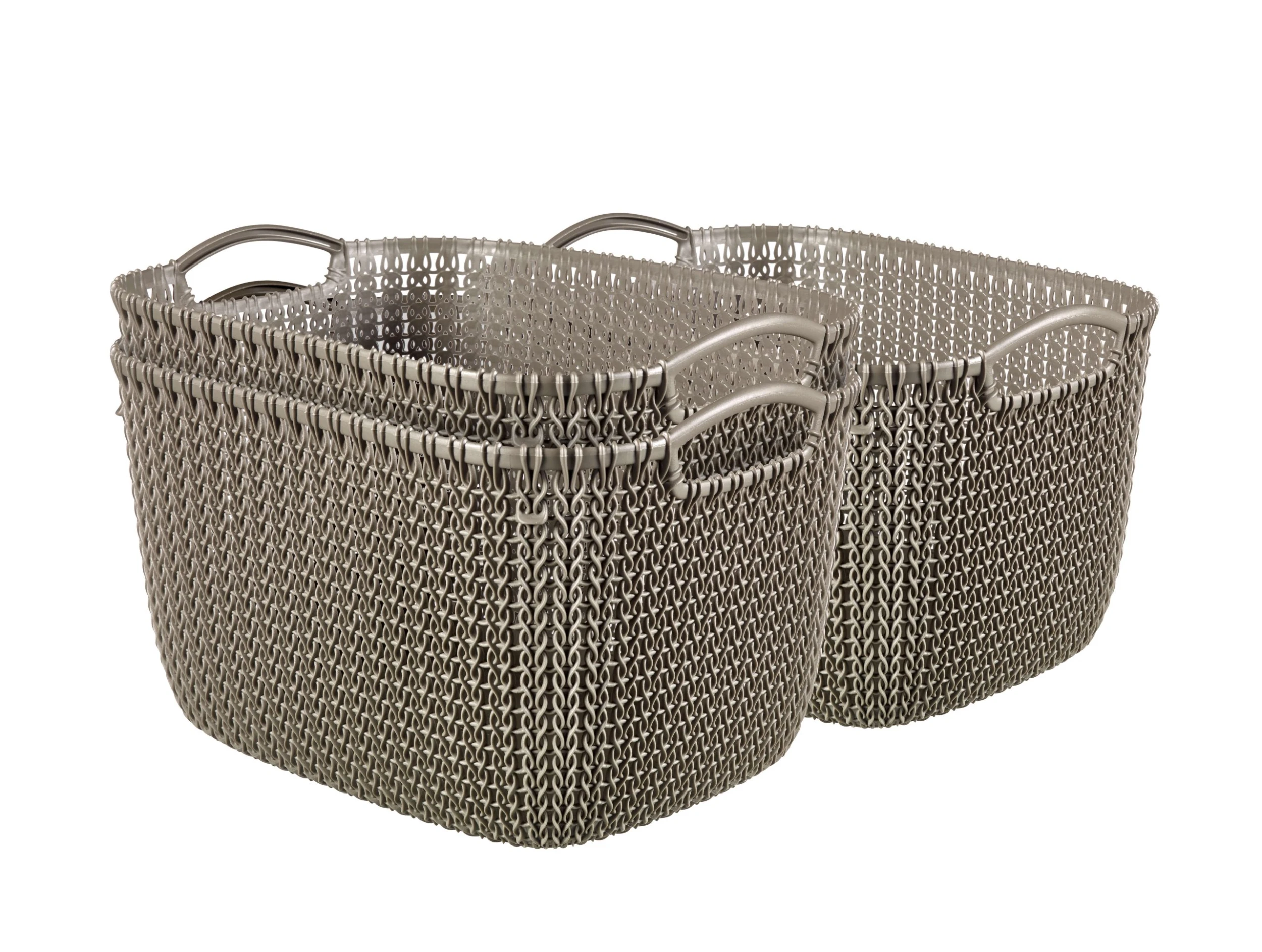 VidaXL 3-tlg. Stapelkorb-Set Braun Weide 4 VidaXL 3-tlg. Stapelkorb-Set Braun Weide – Bild 4