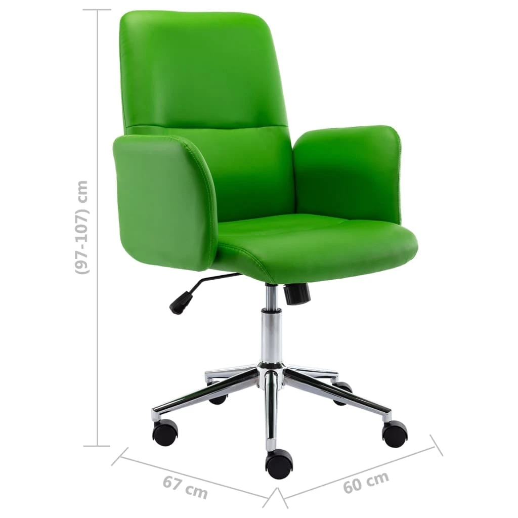 VidaXL Bürostuhl Kunstleder Grün 6 VidaXL Bürostuhl Kunstleder Grün – Bild 6