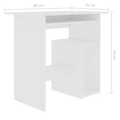 VidaXL Schreibtisch Weiß 80 X 45 X 74 Cm Spanplatte -VidaXL shop 338804f6 b658 47be 8bcf 49bacb5b1368