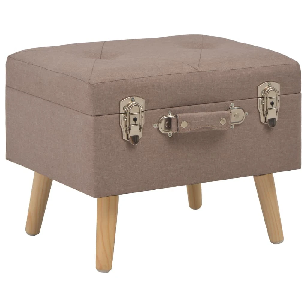 VidaXL Hocker Mit Stauraum 40 Cm Braun Stoff 1 VidaXL Hocker Mit Stauraum 40 Cm Braun Stoff