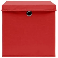 VidaXL Aufbewahrungsboxen Mit Deckeln 4 Stk. 28x28x28 Cm Rot -VidaXL shop 38c93c2a 5b82 43f4 b0f3 2928a088213a