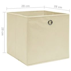 VidaXL Aufbewahrungsboxen 4 Stk. Vliesstoff 28x28x28 Cm Creme -VidaXL shop 3d60908d 5aee 4f04 b850 d698d6665c54