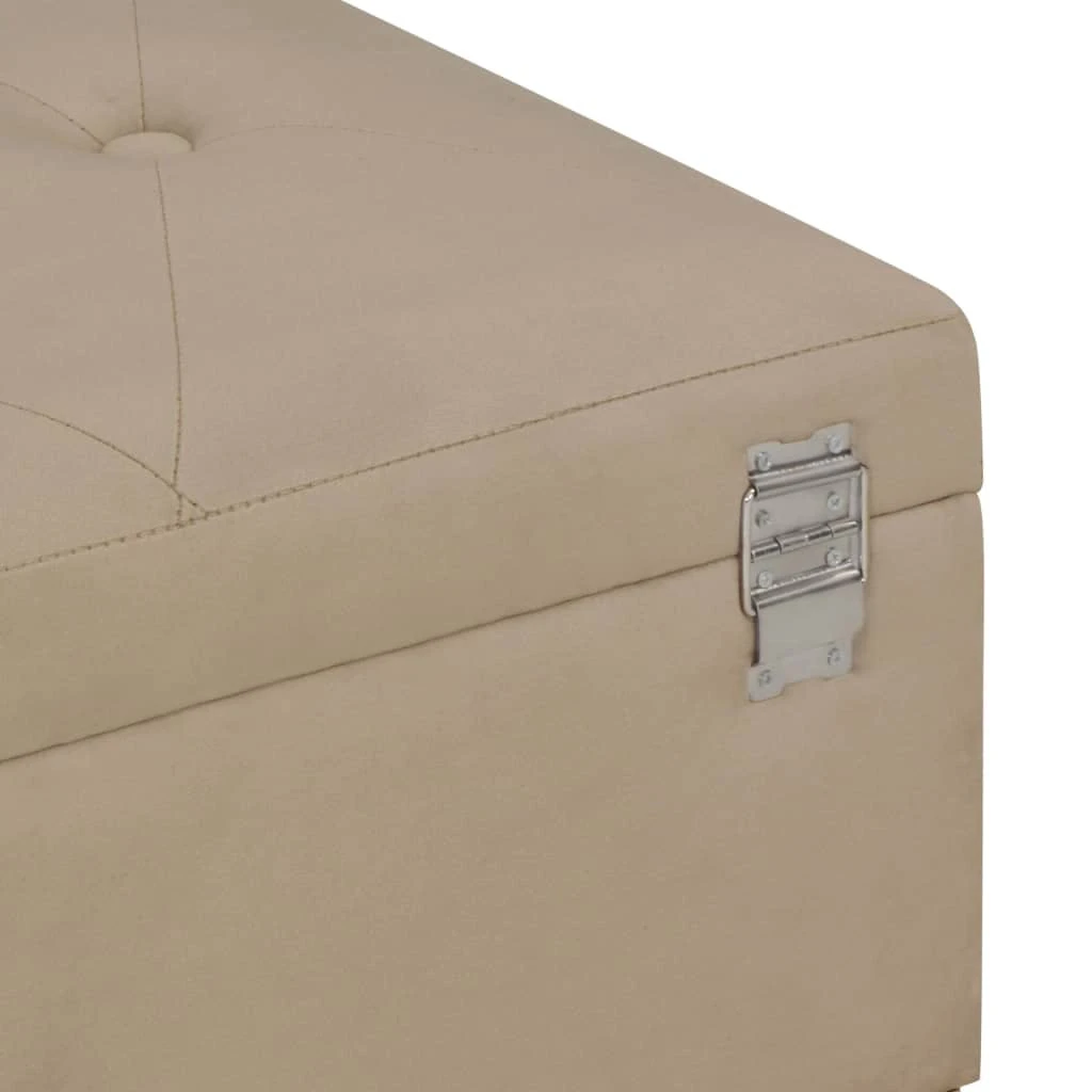 VidaXL Bank Mit Staufach 105 Cm Beige Samt 7 VidaXL Bank Mit Staufach 105 Cm Beige Samt – Bild 7