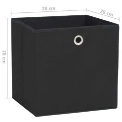 VidaXL Aufbewahrungsboxen 4 Stk. Vliesstoff 28x28x28 Cm Schwarz -VidaXL shop 5364c425 8102 4085 8fe8 a12e0f156952