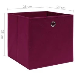 VidaXL Aufbewahrungsboxen 10 Stk. Vliesstoff 28x28x28 Cm Dunkelrot 12 VidaXL Aufbewahrungsboxen 10 Stk. Vliesstoff 28x28x28 Cm Dunkelrot -VidaXL shop 55a4c200 e1a7 46c6 ba9b d13707a3e052