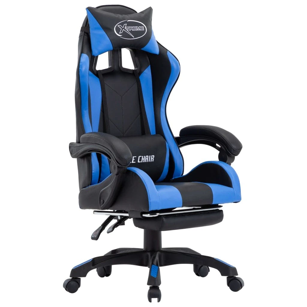 VidaXL Bürostuhl Gaming-Stuhl Neigbar Kunstleder Blau 5 VidaXL Bürostuhl Gaming-Stuhl Neigbar Kunstleder Blau – Bild 5