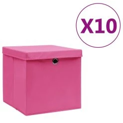 VidaXL Aufbewahrungsboxen Mit Deckeln 10 Stk. 28x28x28 Cm Gelb -VidaXL shop 628c4e45 58fa 4eff ae2e 8e3eac6b36b7
