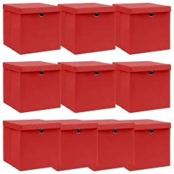VidaXL Aufbewahrungsboxen Mit Deckel 10 Stk. Gelb 32×32×32cm Stoff -VidaXL shop 7a933acb 6555 44ec 91ea 1e1f8b88c419 7