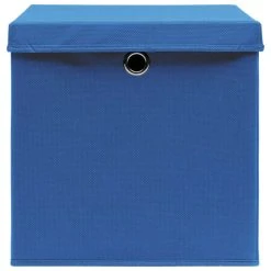 VidaXL Aufbewahrungsboxen Mit Deckeln 4 Stk. 28x28x28 Cm Blau -VidaXL shop 850135e6 72e3 4028 8313 4676448b330d