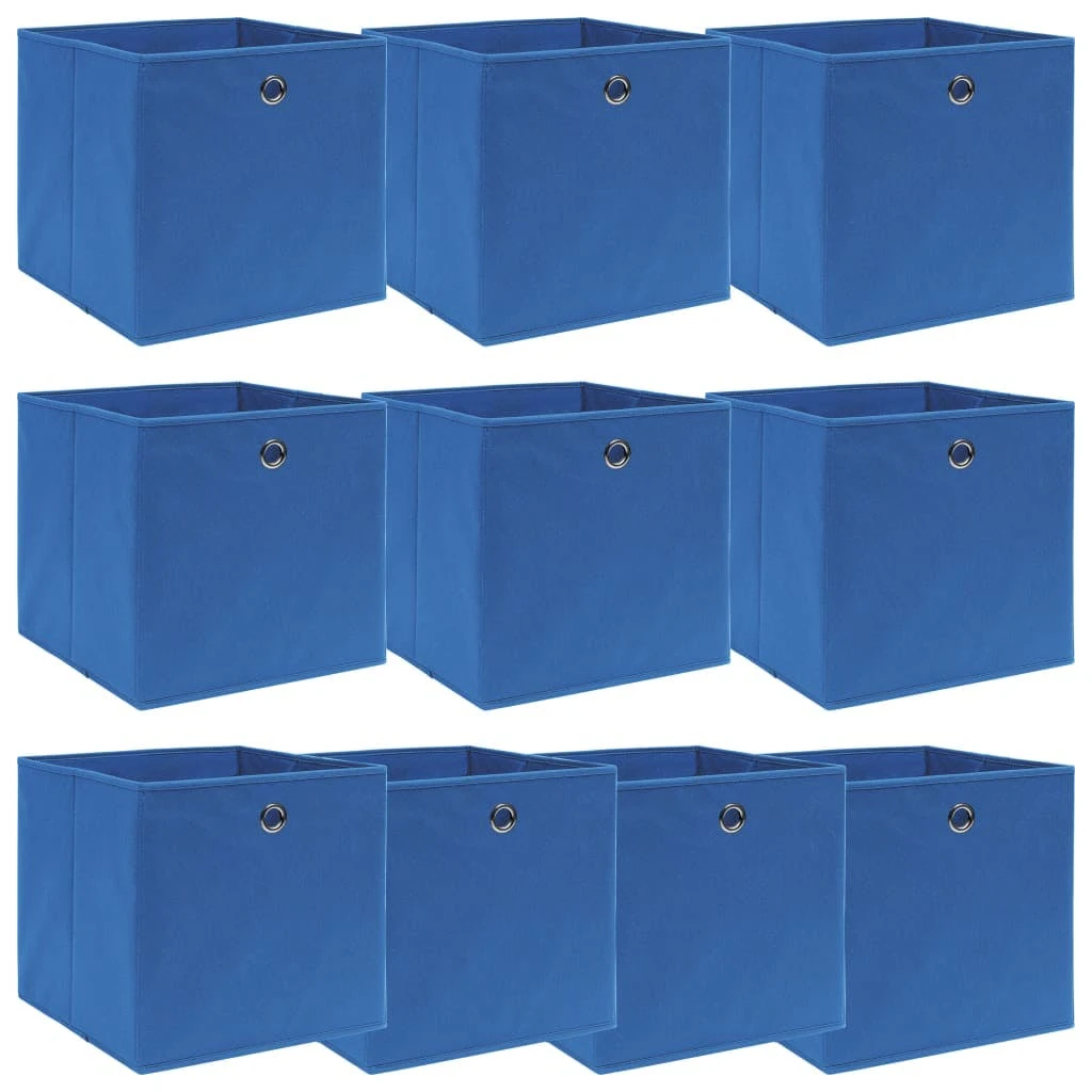 VidaXL Aufbewahrungsboxen 10 Stk. Weiß 32×32×32 Cm Stoff 5 VidaXL Aufbewahrungsboxen 10 Stk. Weiß 32×32×32 Cm Stoff – Bild 5