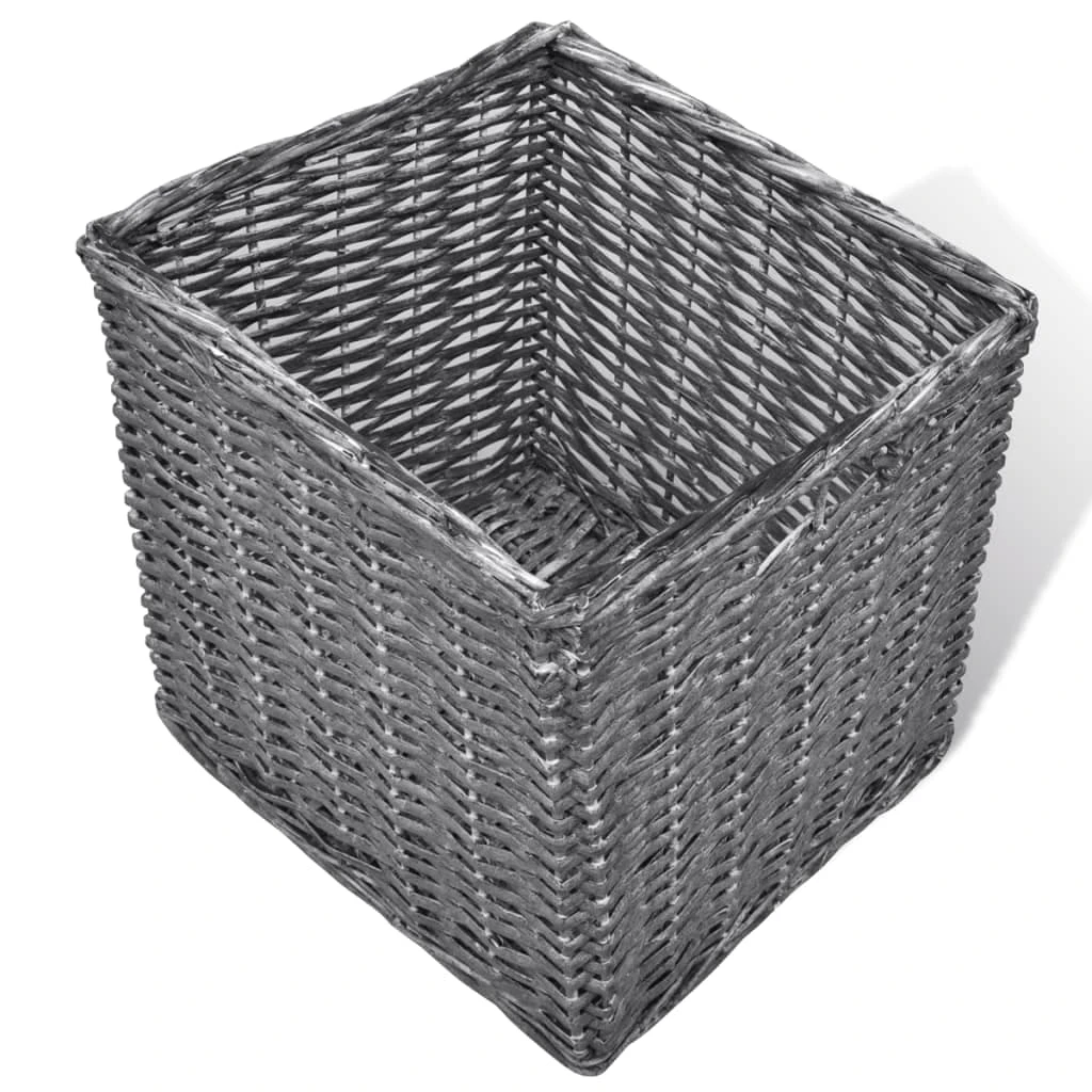 VIDAXL Sitzbank Kommode Truhenbank Kissen + 3 Körben Weiß 7 VIDAXL Sitzbank Kommode Truhenbank Kissen + 3 Körben Weiß – Bild 7