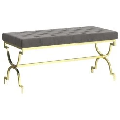 VidaXL Bank 99 Cm Dunkelgrün Samt Und Edelstahl -VidaXL shop 980d0d9b 7bc7 4e02 b472 dd79274a1d9d 7