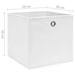 VidaXL Aufbewahrungsboxen 4 Stk. Vliesstoff 28x28x28 Cm Weiß -VidaXL shop 9965a407 f058 4bf6 a882 79f3d43f5de8