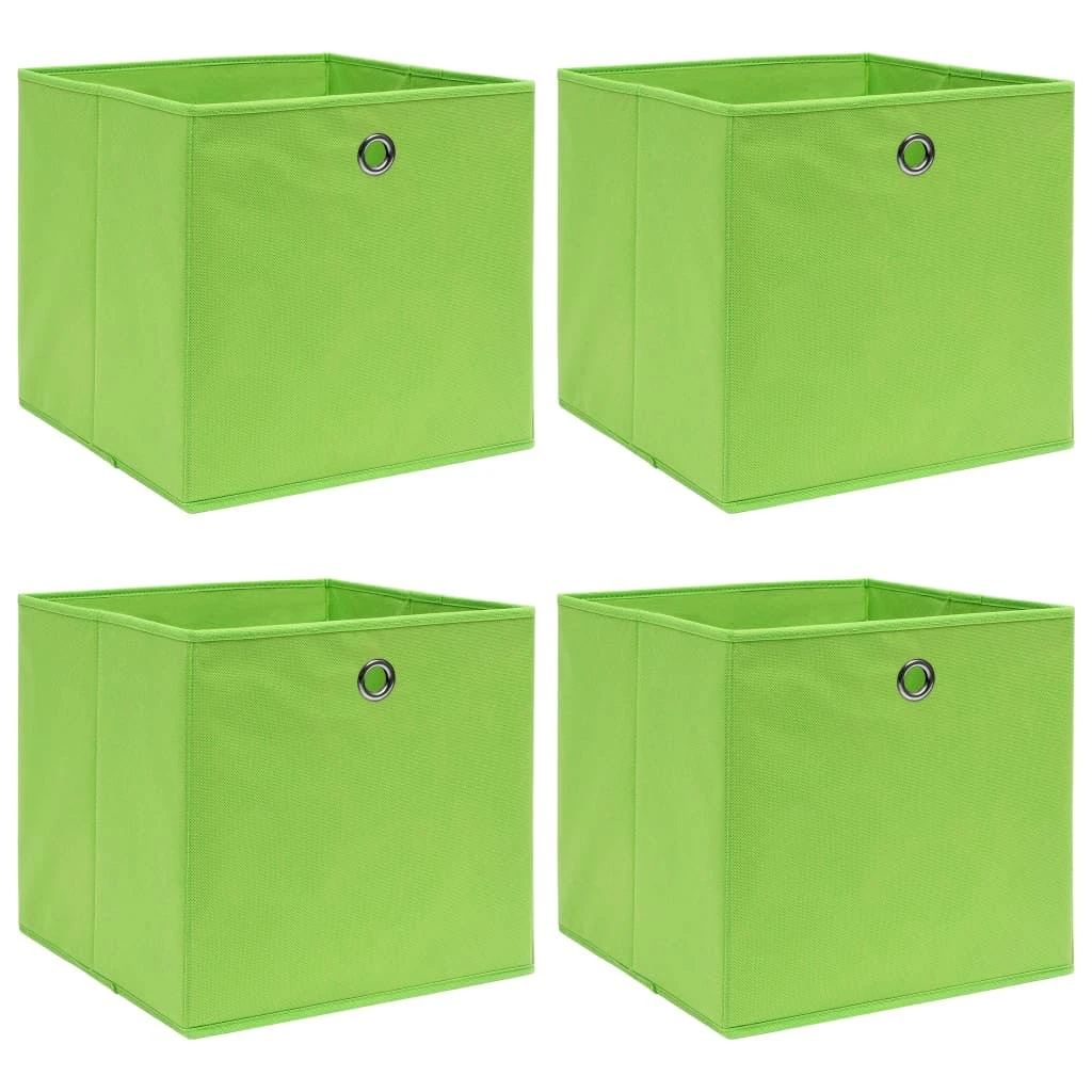 VidaXL Aufbewahrungsboxen 10 Stk. Grün 32×32×32 Cm Stoff 3 VidaXL Aufbewahrungsboxen 10 Stk. Grün 32×32×32 Cm Stoff – Bild 3