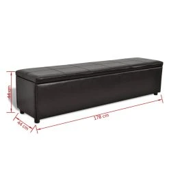 VIDAXL Sitzbank Sitztruhe Aufbewahrungstruhe Gepolstert Braun Groß -VidaXL shop 9fe85a72 7977 4774 9559 d4ad2f0b8235
