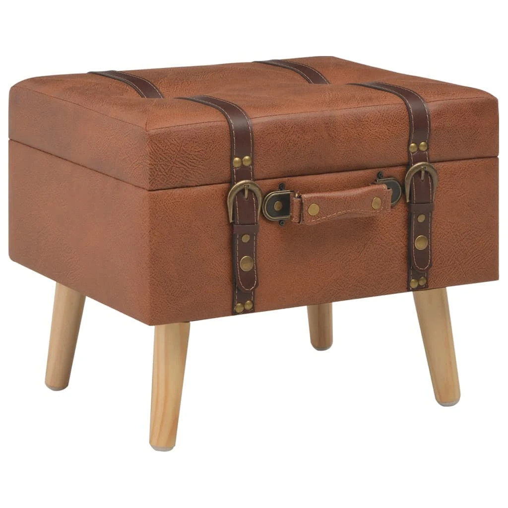 VidaXL Hocker Mit Stauraum 3 Stk. Hellbraun Kunstleder 2 VidaXL Hocker Mit Stauraum 3 Stk. Hellbraun Kunstleder – Bild 2