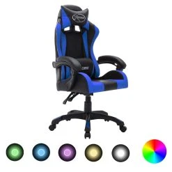 VidaXL Gaming-Stuhl Schwarz Und Blau Kunstleder -VidaXL shop d29846dc 81f0 4a02 92dc 3639c2d1176a 1