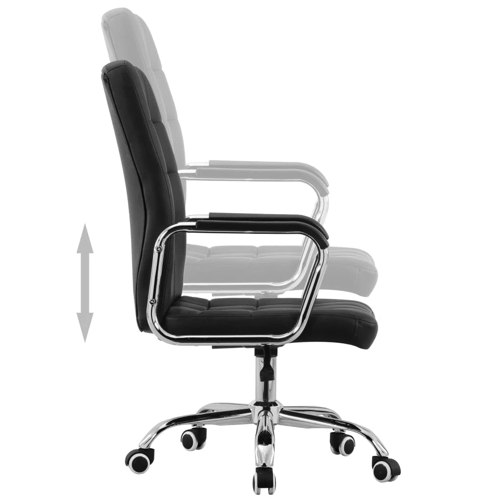 VidaXL Bürostuhl Drehbar Schwarz Stoff 7 VidaXL Bürostuhl Drehbar Schwarz Stoff – Bild 7