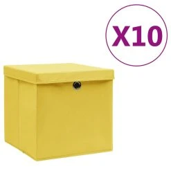 VidaXL Aufbewahrungsboxen Mit Deckeln 10 Stk. 28x28x28 Cm Blau -VidaXL shop e4a558ef 61c7 4001 8343 6b4e9a0418fa 3