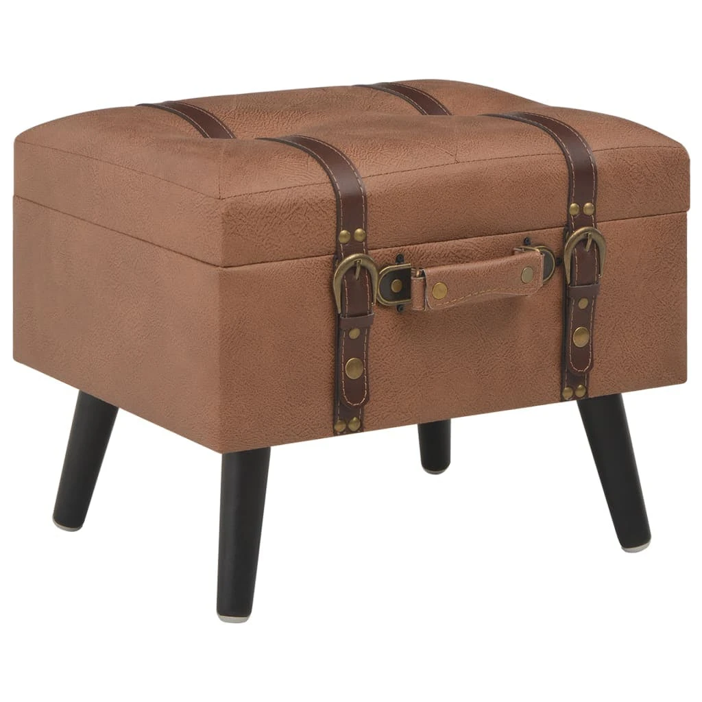 VidaXL Hocker Mit Stauraum 3 Stk. Hellbraun Kunstleder 5 VidaXL Hocker Mit Stauraum 3 Stk. Hellbraun Kunstleder – Bild 5