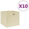 VidaXL Aufbewahrungsboxen 10 Stk. Vliesstoff 28x28x28 Cm Creme