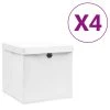 VidaXL Aufbewahrungsboxen Mit Deckeln 4 Stk. 28x28x28 Cm Weiß